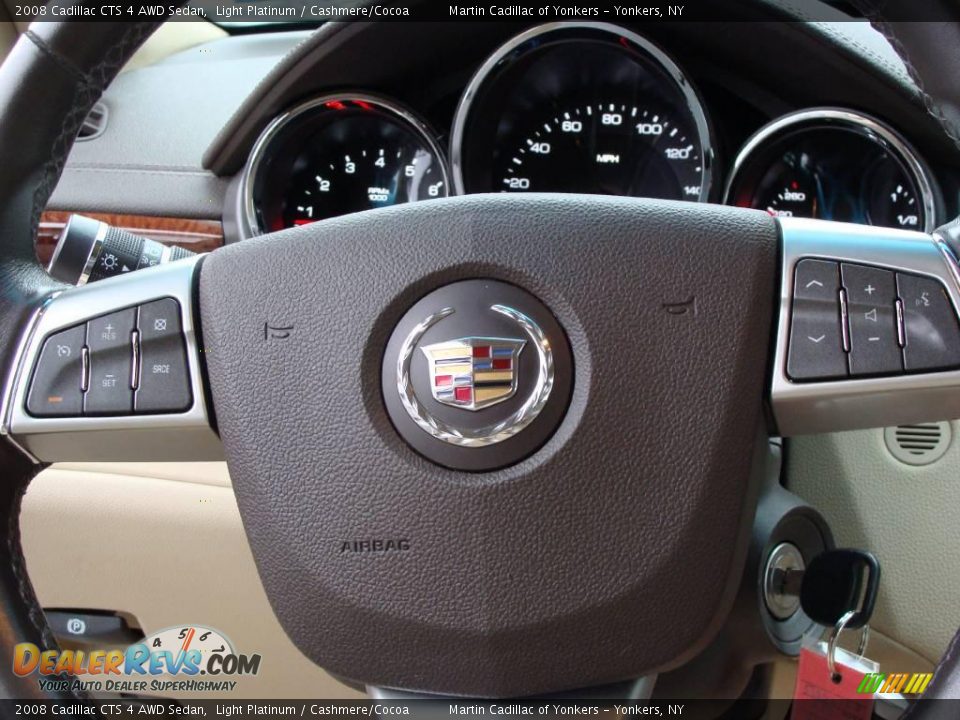 2008 Cadillac CTS 4 AWD Sedan Light Platinum / Cashmere/Cocoa Photo #20