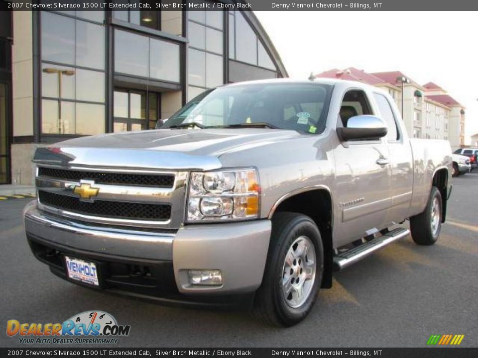 2007 Chevrolet Silverado 1500 LT Extended Cab Silver Birch Metallic / Ebony Black Photo #2