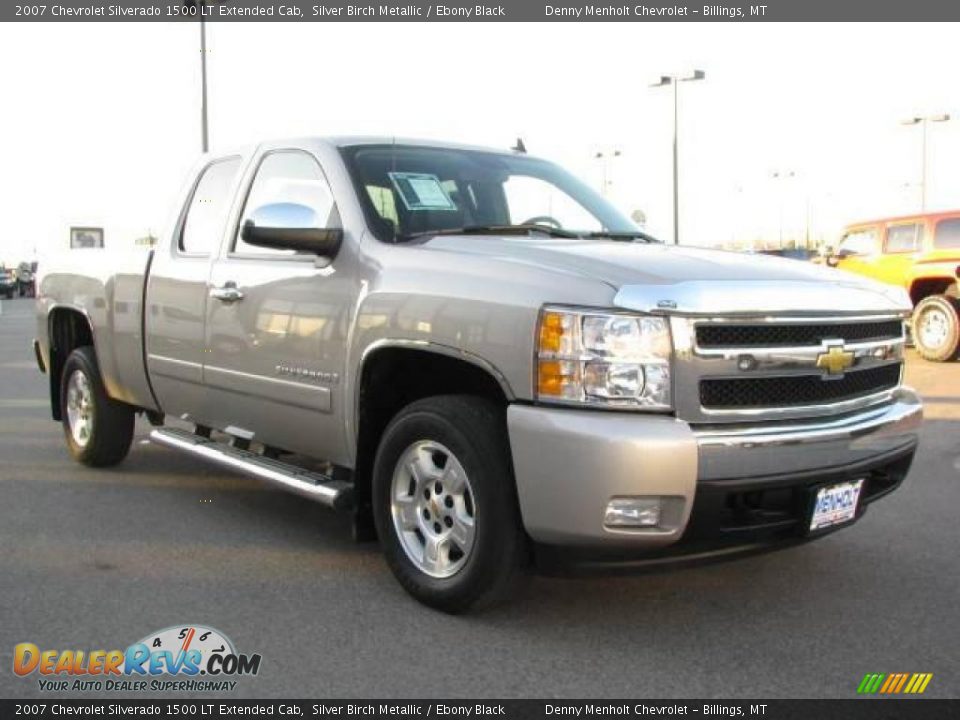 2007 Chevrolet Silverado 1500 LT Extended Cab Silver Birch Metallic / Ebony Black Photo #4