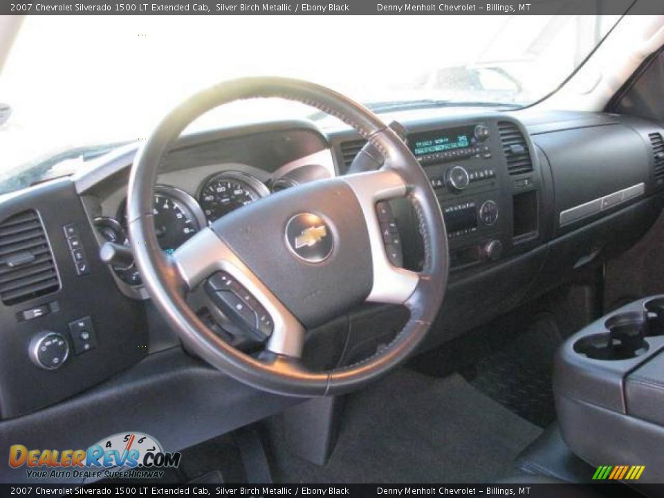 2007 Chevrolet Silverado 1500 LT Extended Cab Silver Birch Metallic / Ebony Black Photo #11