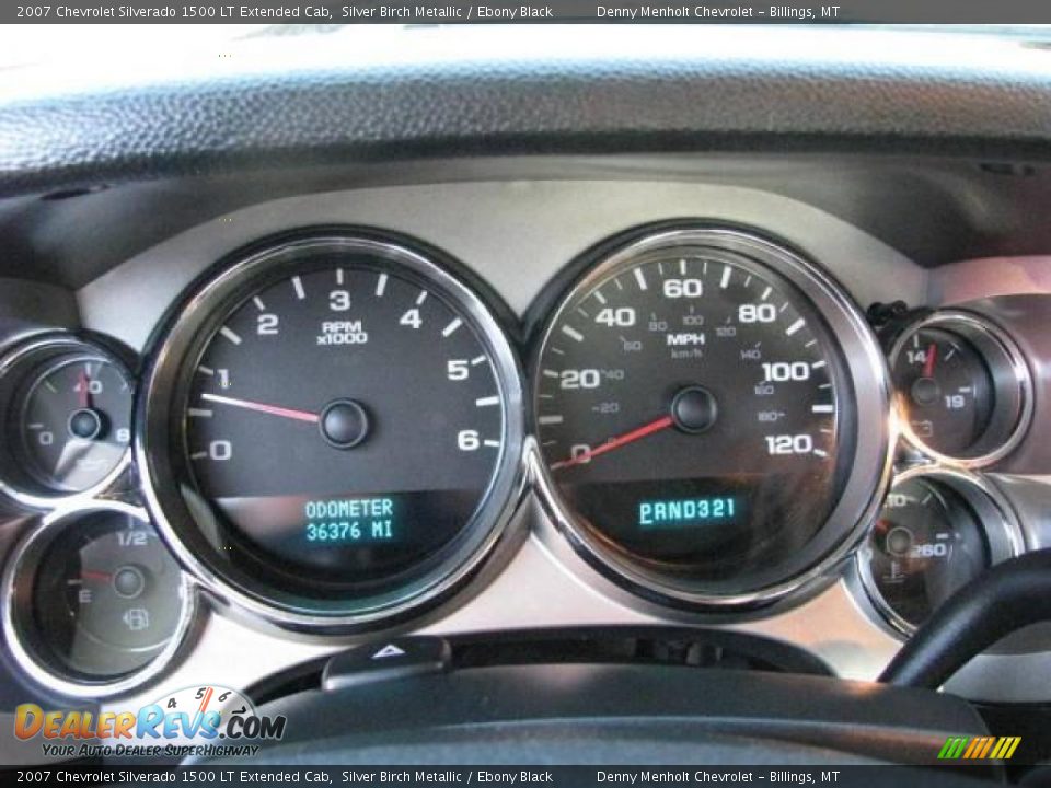 2007 Chevrolet Silverado 1500 LT Extended Cab Silver Birch Metallic / Ebony Black Photo #13