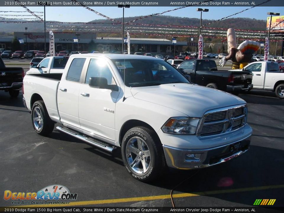 2010 Dodge Ram 1500 Big Horn Quad Cab Stone White / Dark Slate/Medium Graystone Photo #2