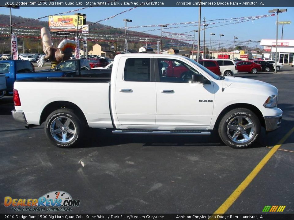 2010 Dodge Ram 1500 Big Horn Quad Cab Stone White / Dark Slate/Medium Graystone Photo #3
