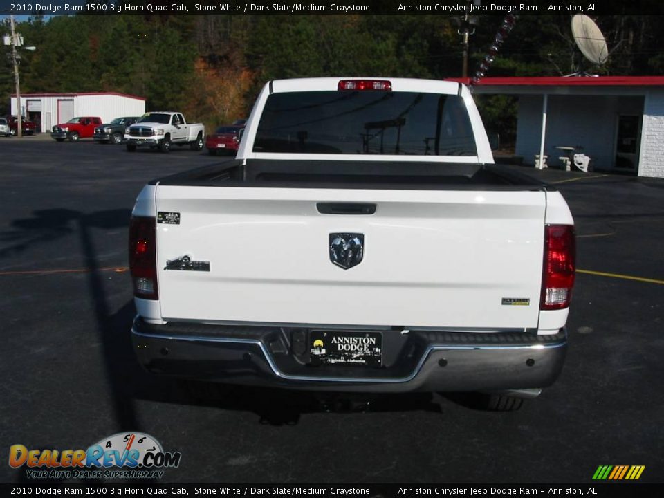 2010 Dodge Ram 1500 Big Horn Quad Cab Stone White / Dark Slate/Medium Graystone Photo #5