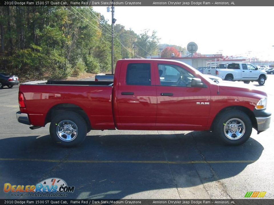 2010 Dodge Ram 1500 ST Quad Cab Flame Red / Dark Slate/Medium Graystone Photo #3