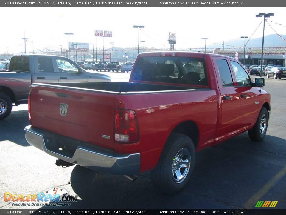 2010 Dodge Ram 1500 ST Quad Cab Flame Red / Dark Slate/Medium Graystone Photo #4