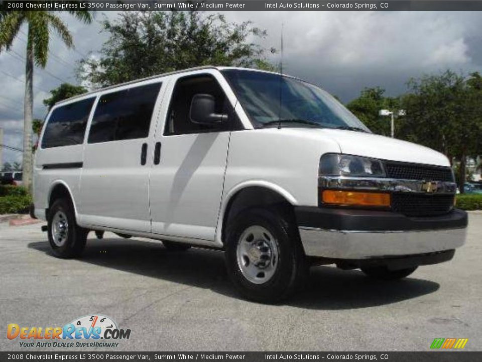 2008 Chevrolet Express LS 3500 Passenger Van Summit White / Medium Pewter Photo #1