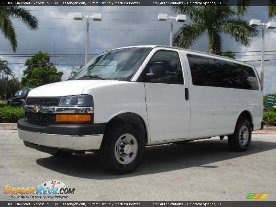 2008 Chevrolet Express LS 3500 Passenger Van Summit White / Medium Pewter Photo #2