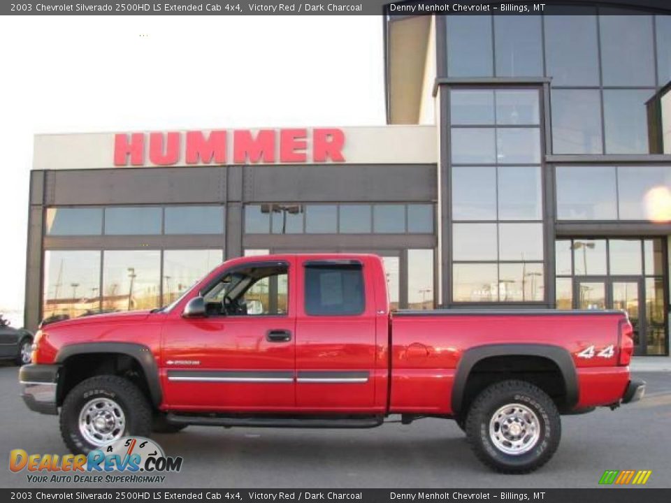 2003 Chevrolet Silverado 2500HD LS Extended Cab 4x4 Victory Red / Dark Charcoal Photo #1