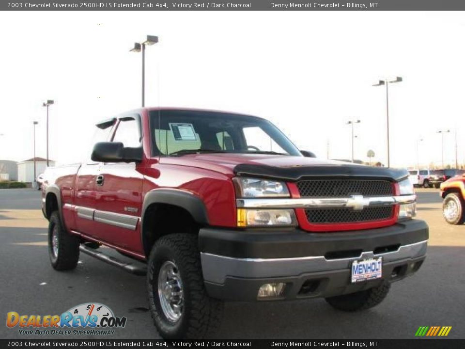 2003 Chevrolet Silverado 2500HD LS Extended Cab 4x4 Victory Red / Dark Charcoal Photo #3