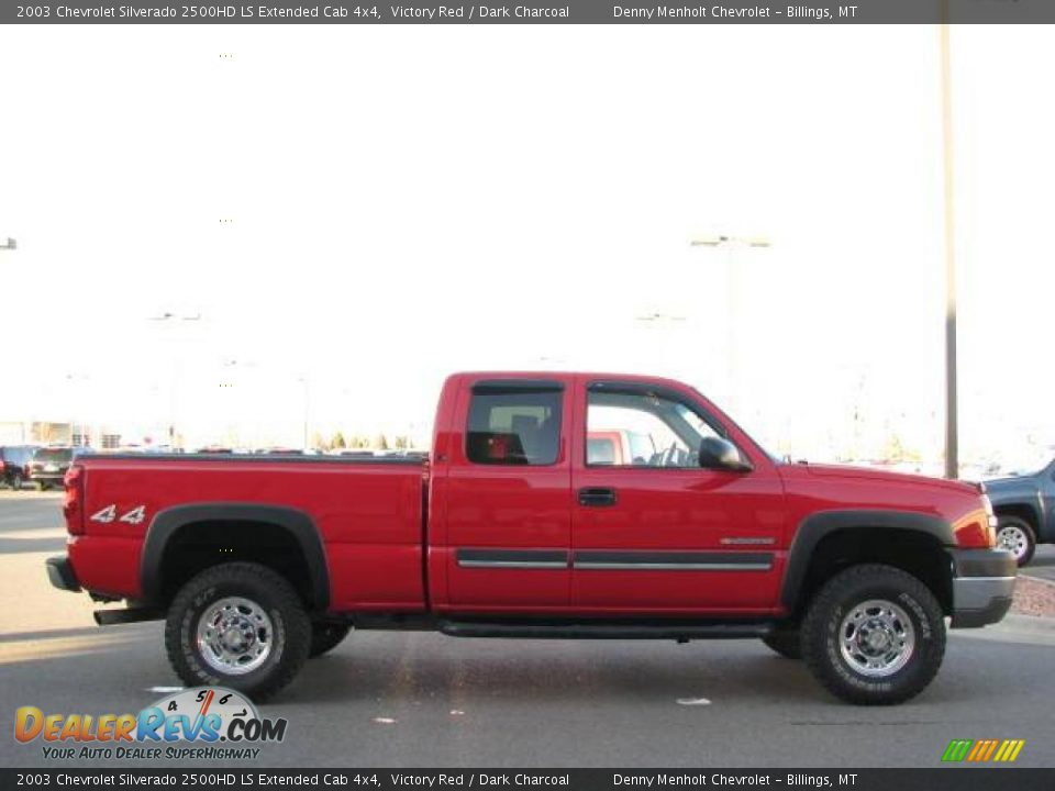 2003 Chevrolet Silverado 2500HD LS Extended Cab 4x4 Victory Red / Dark Charcoal Photo #4