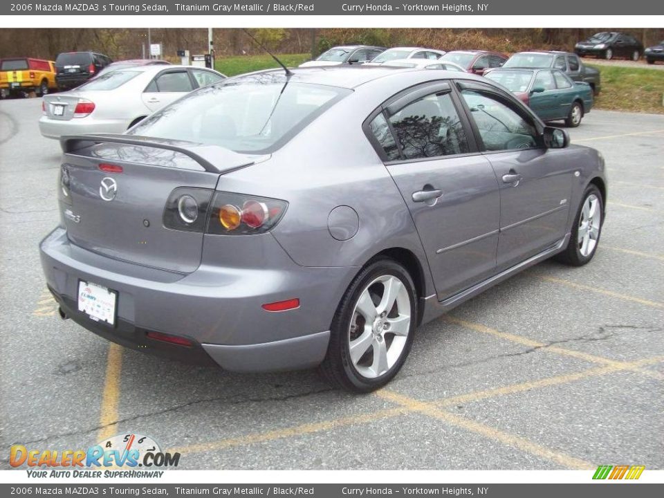 2006 Mazda MAZDA3 s Touring Sedan Titanium Gray Metallic / Black/Red Photo #2