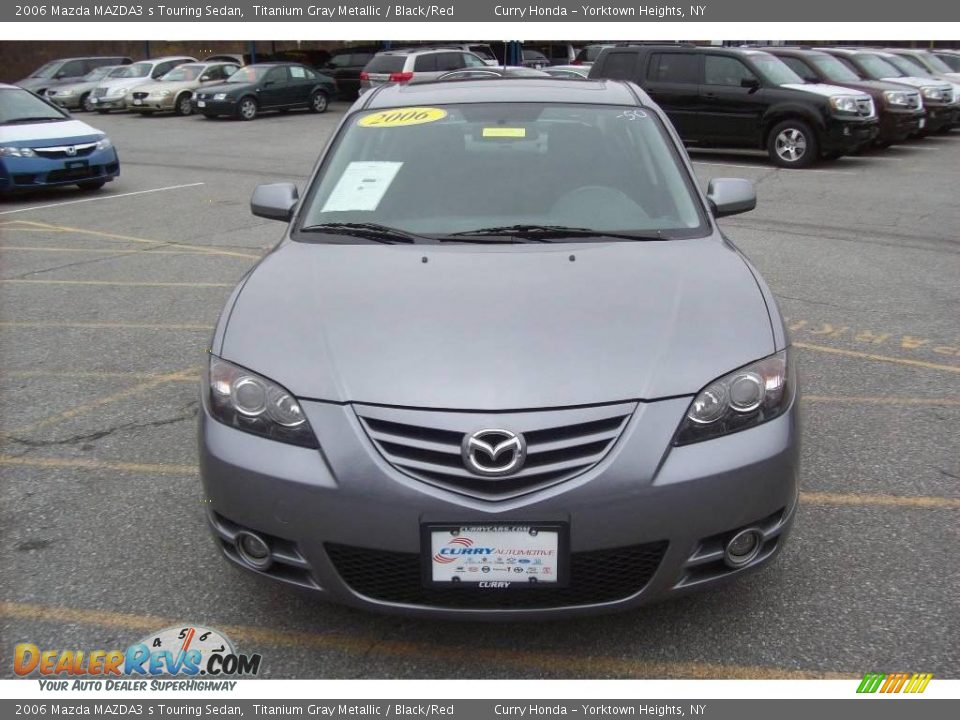 2006 Mazda MAZDA3 s Touring Sedan Titanium Gray Metallic / Black/Red Photo #3