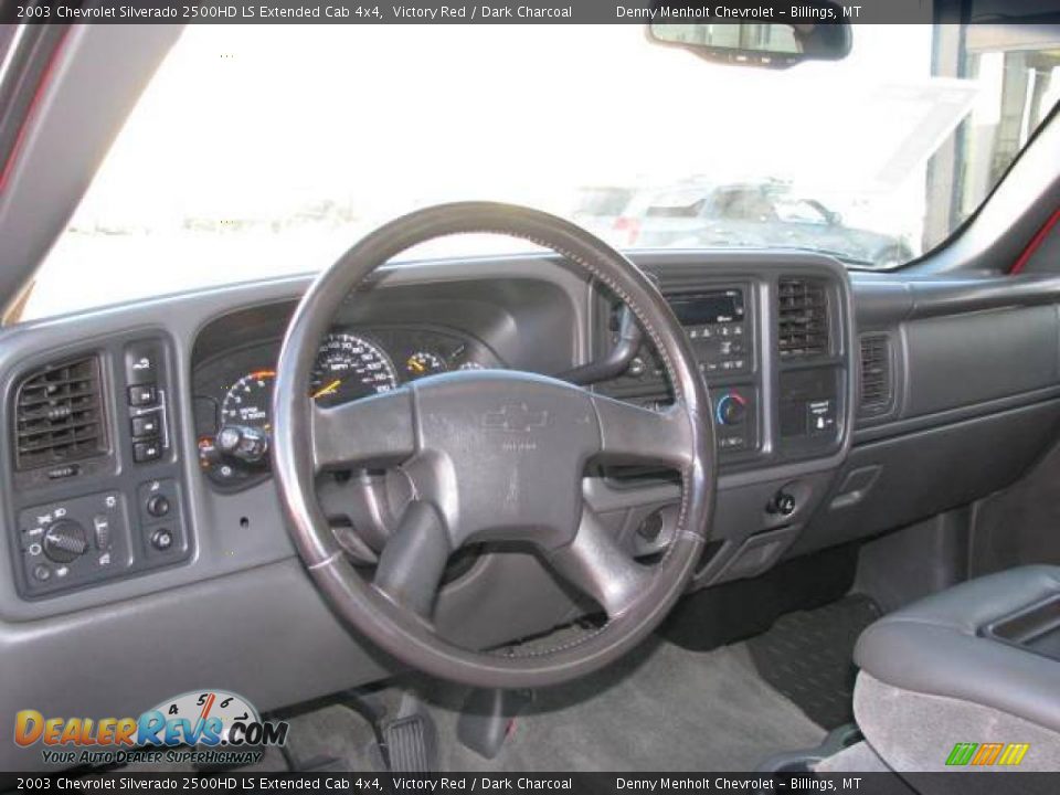 2003 Chevrolet Silverado 2500HD LS Extended Cab 4x4 Victory Red / Dark Charcoal Photo #11