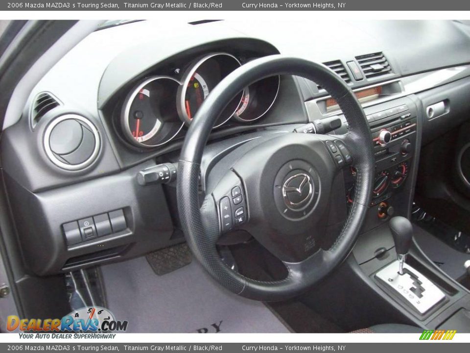 2006 Mazda MAZDA3 s Touring Sedan Titanium Gray Metallic / Black/Red Photo #5