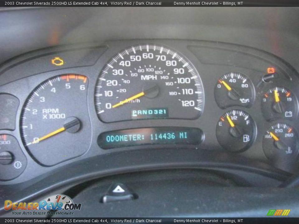 2003 Chevrolet Silverado 2500HD LS Extended Cab 4x4 Victory Red / Dark Charcoal Photo #13