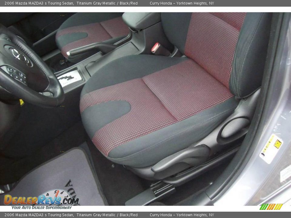 2006 Mazda MAZDA3 s Touring Sedan Titanium Gray Metallic / Black/Red Photo #6