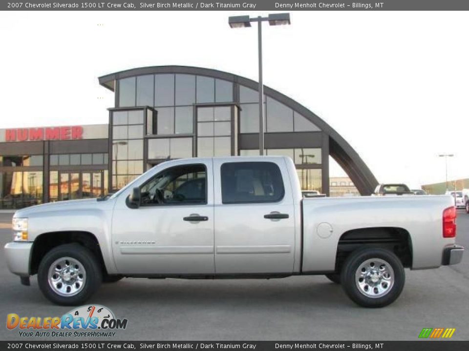 2007 Chevrolet Silverado 1500 LT Crew Cab Silver Birch Metallic / Dark Titanium Gray Photo #1