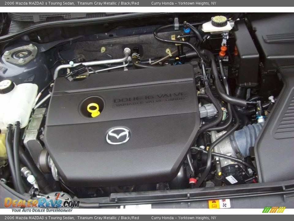 2006 Mazda MAZDA3 s Touring Sedan Titanium Gray Metallic / Black/Red Photo #7