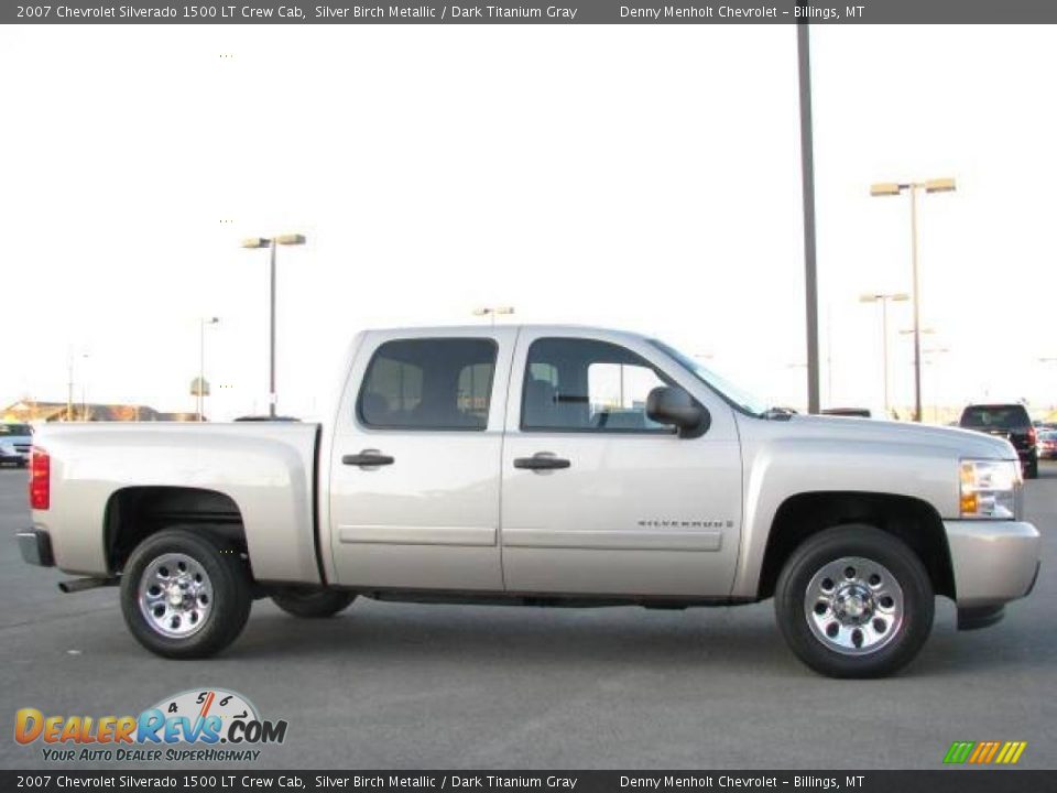 2007 Chevrolet Silverado 1500 LT Crew Cab Silver Birch Metallic / Dark Titanium Gray Photo #4