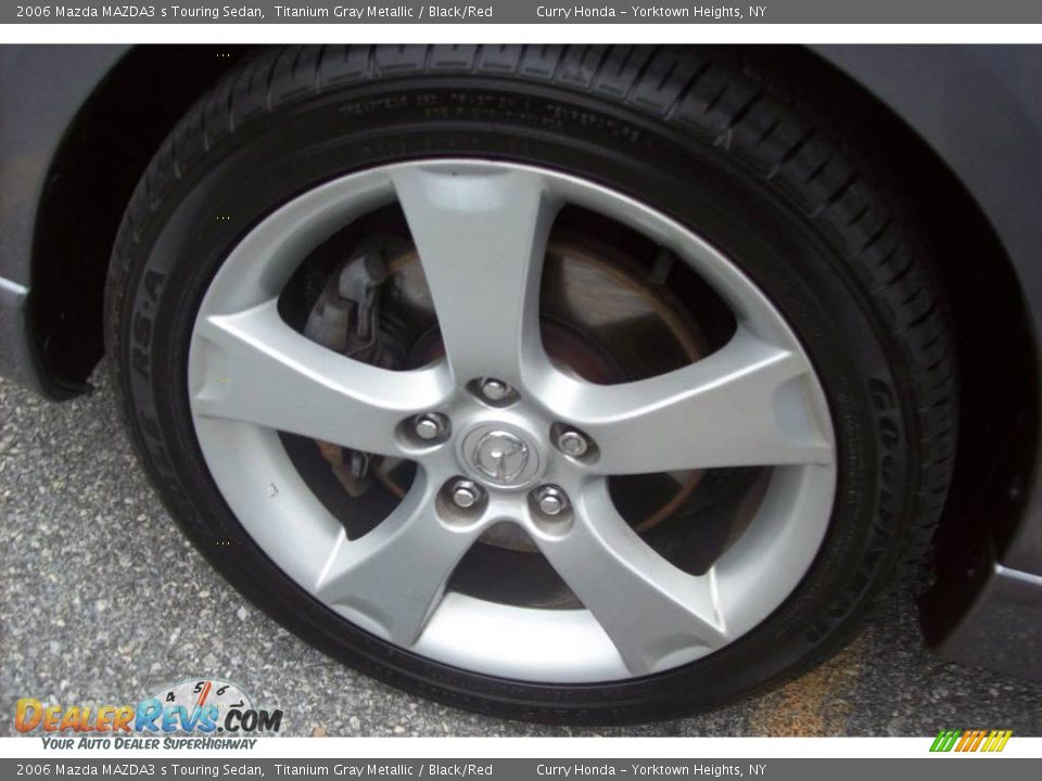 2006 Mazda MAZDA3 s Touring Sedan Titanium Gray Metallic / Black/Red Photo #10