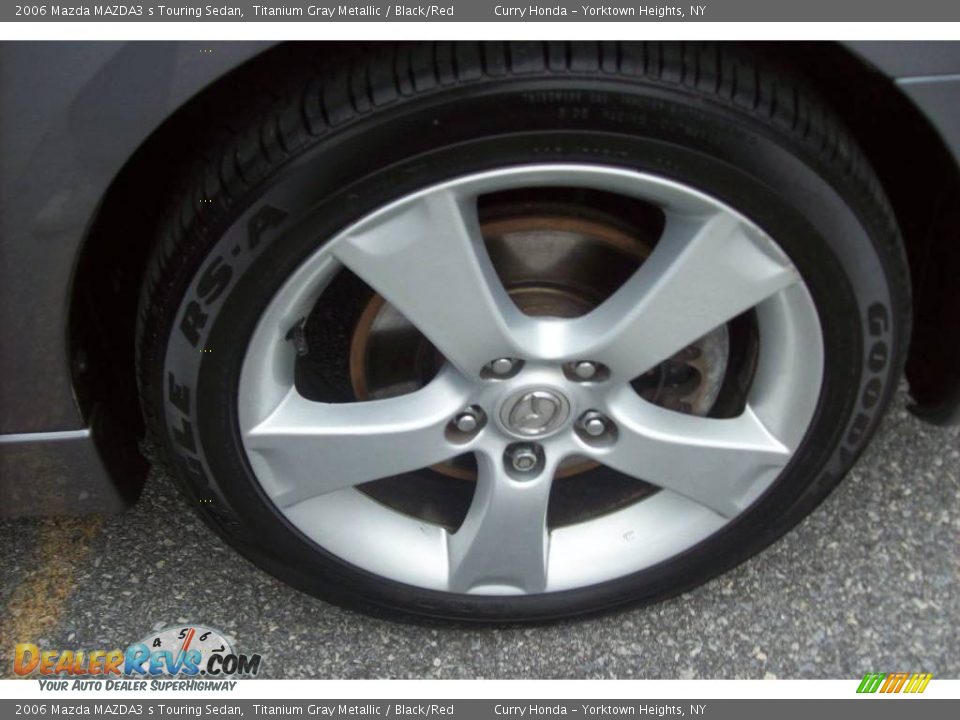 2006 Mazda MAZDA3 s Touring Sedan Titanium Gray Metallic / Black/Red Photo #11