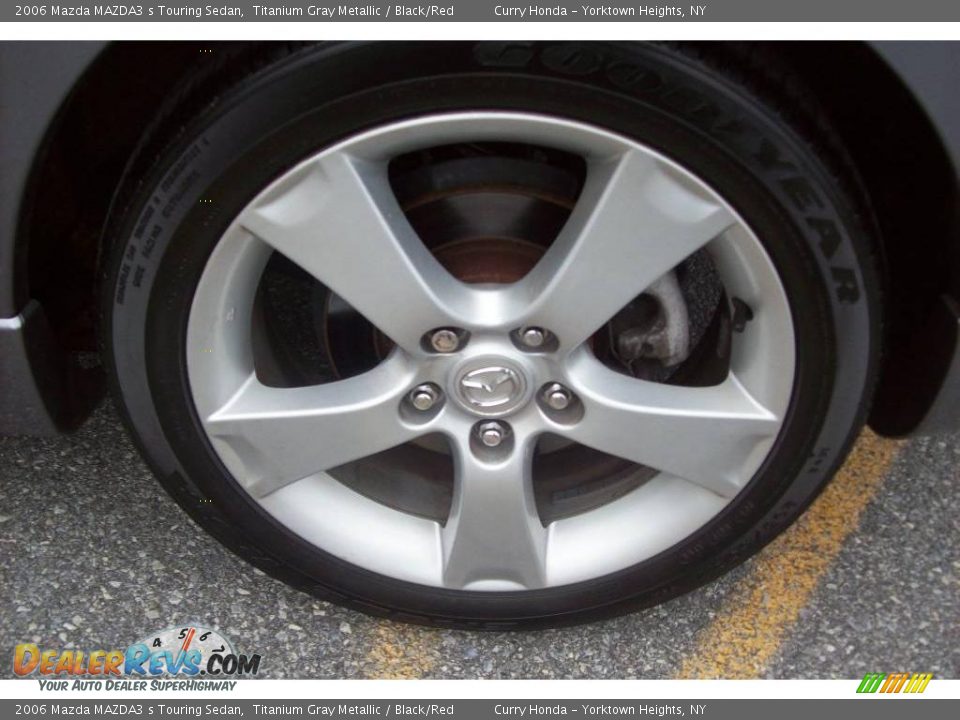 2006 Mazda MAZDA3 s Touring Sedan Titanium Gray Metallic / Black/Red Photo #12