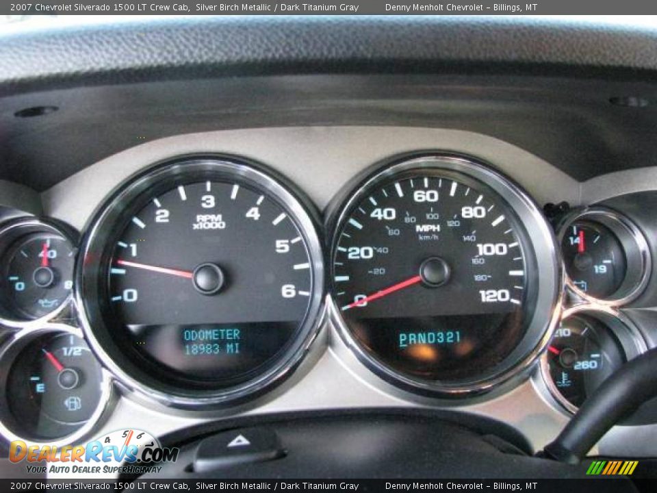 2007 Chevrolet Silverado 1500 LT Crew Cab Silver Birch Metallic / Dark Titanium Gray Photo #12