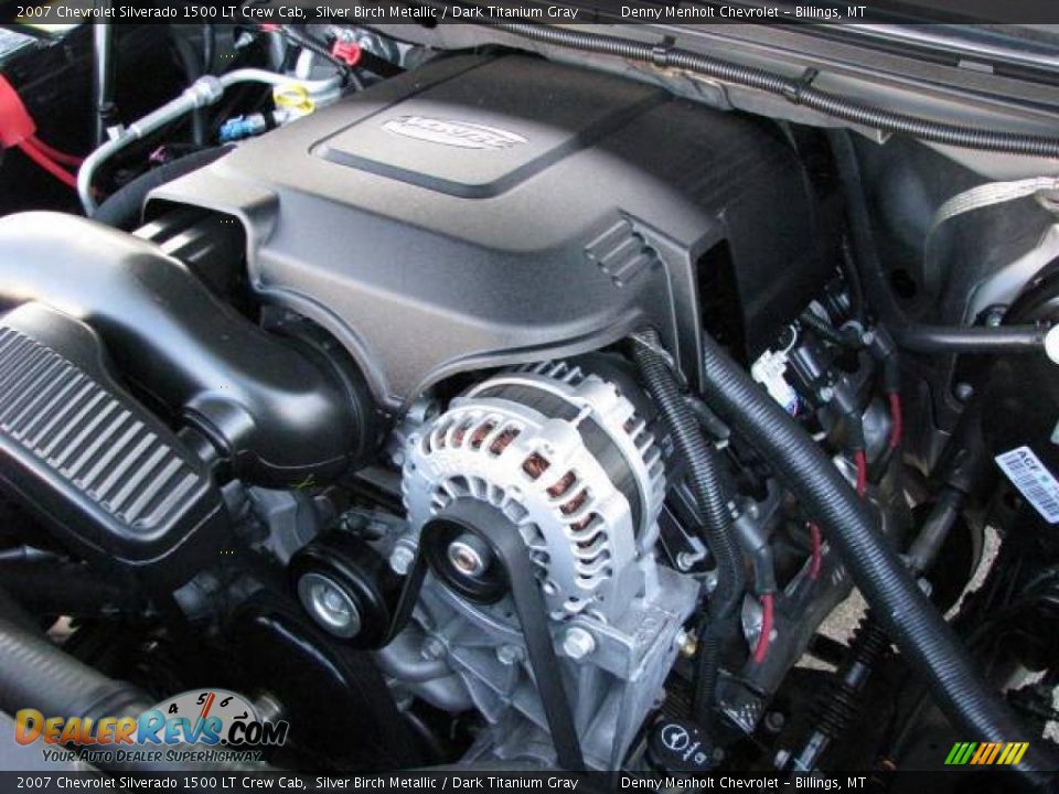 2007 Chevrolet Silverado 1500 LT Crew Cab Silver Birch Metallic / Dark Titanium Gray Photo #13