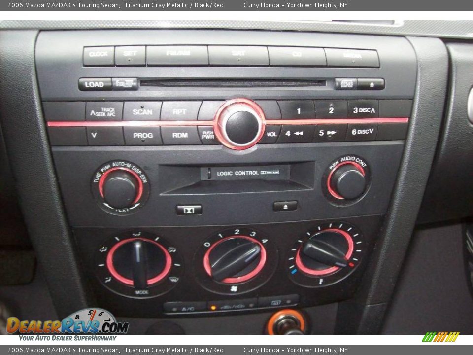 2006 Mazda MAZDA3 s Touring Sedan Titanium Gray Metallic / Black/Red Photo #17