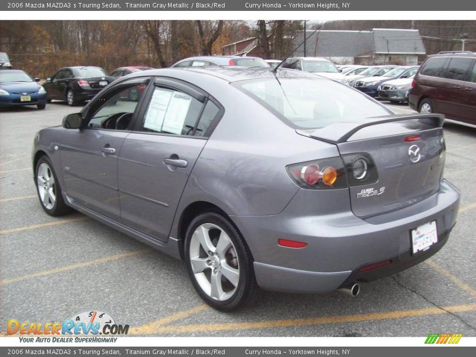 2006 Mazda MAZDA3 s Touring Sedan Titanium Gray Metallic / Black/Red Photo #22