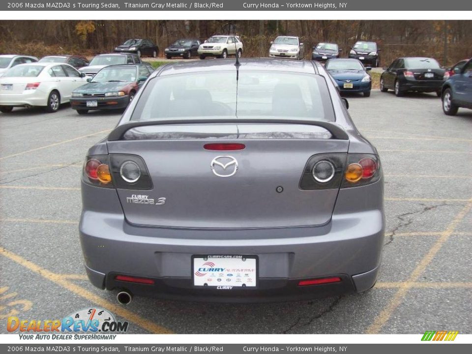 2006 Mazda MAZDA3 s Touring Sedan Titanium Gray Metallic / Black/Red Photo #23