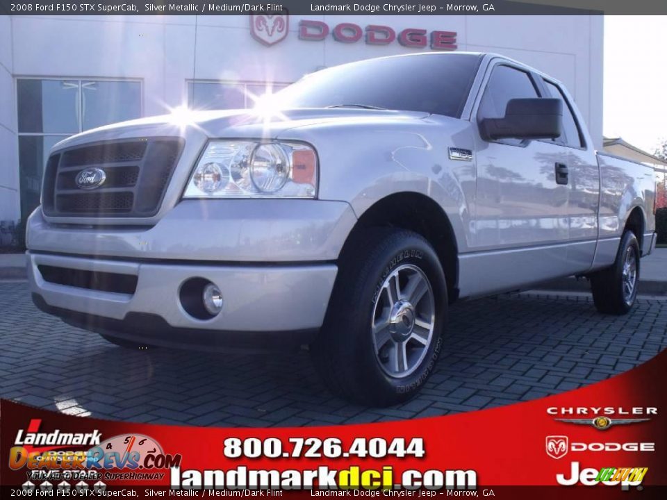 2008 Ford F150 STX SuperCab Silver Metallic / Medium/Dark Flint Photo #1