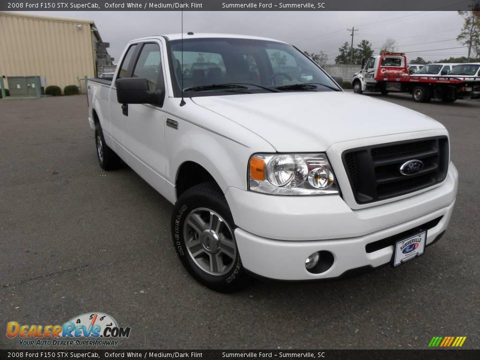 2008 Ford F150 STX SuperCab Oxford White / Medium/Dark Flint Photo #1