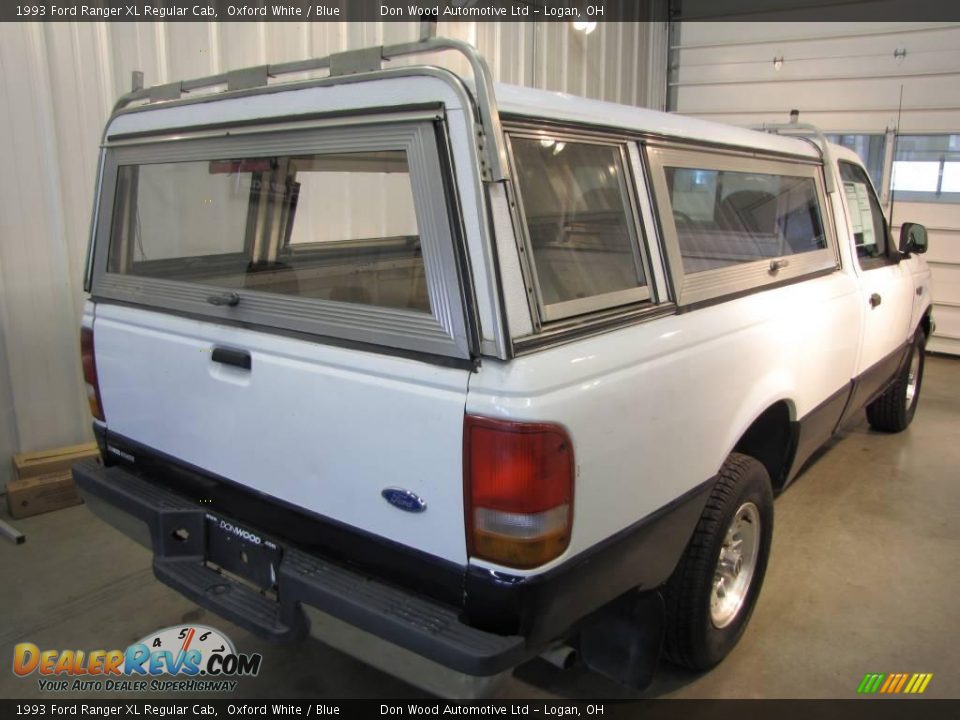 1993 Ford Ranger XL Regular Cab Oxford White / Blue Photo #3