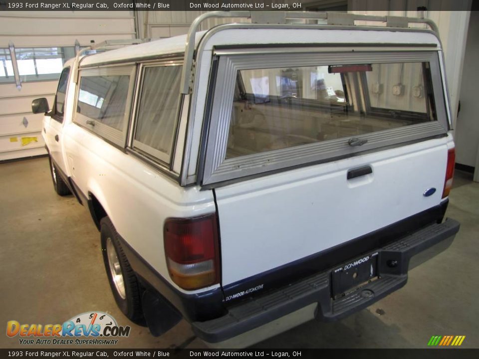 1993 Ford Ranger XL Regular Cab Oxford White / Blue Photo #4