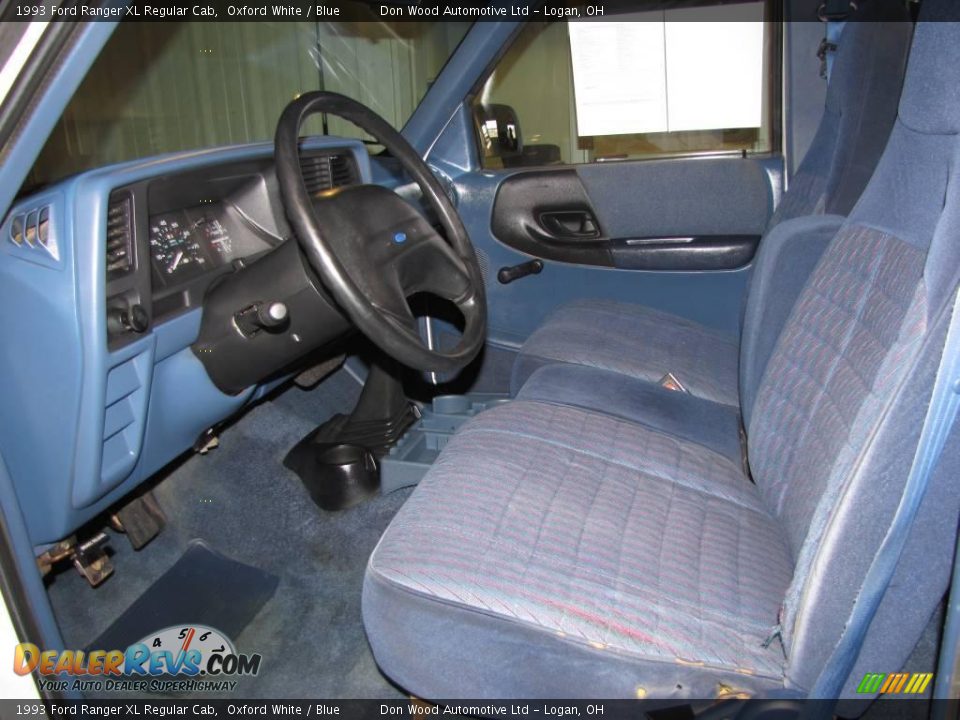 1993 Ford Ranger XL Regular Cab Oxford White / Blue Photo #8