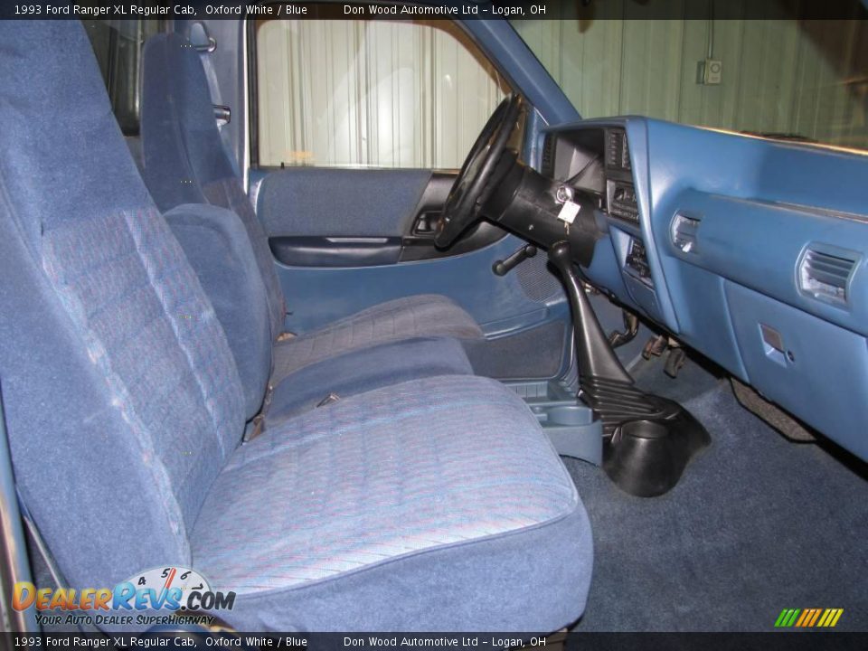 1993 Ford Ranger XL Regular Cab Oxford White / Blue Photo #9