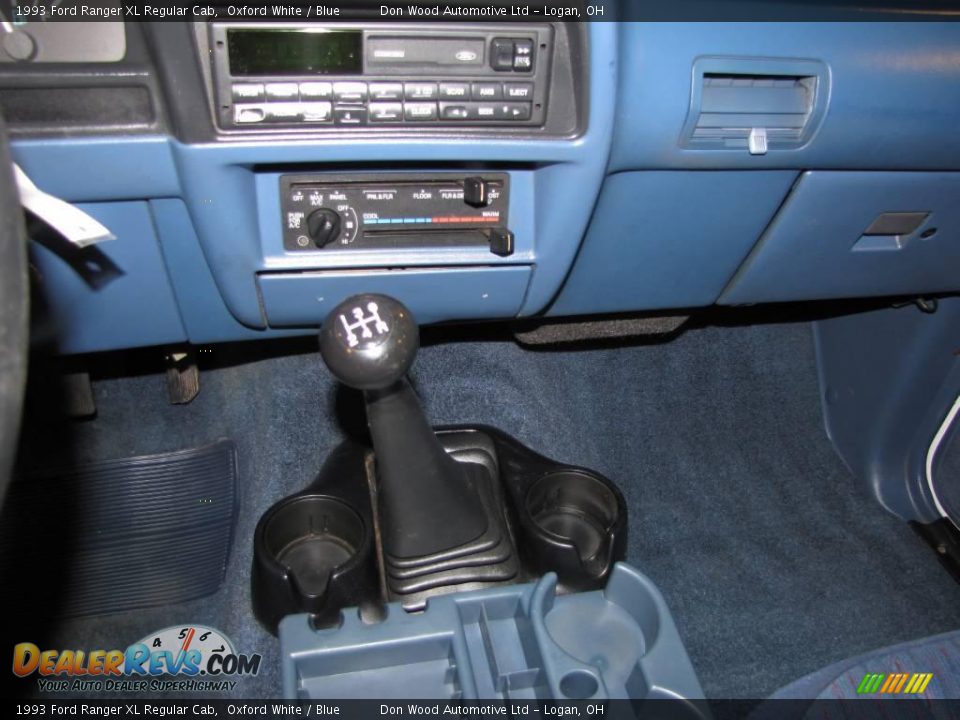 1993 Ford Ranger XL Regular Cab Oxford White / Blue Photo #10