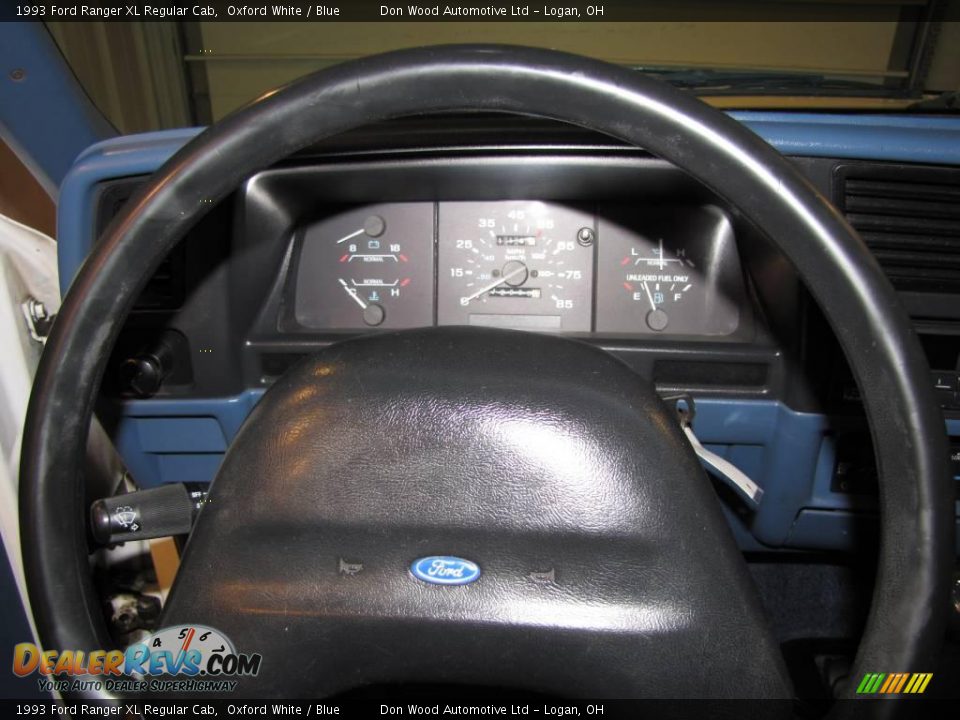 1993 Ford Ranger XL Regular Cab Oxford White / Blue Photo #14