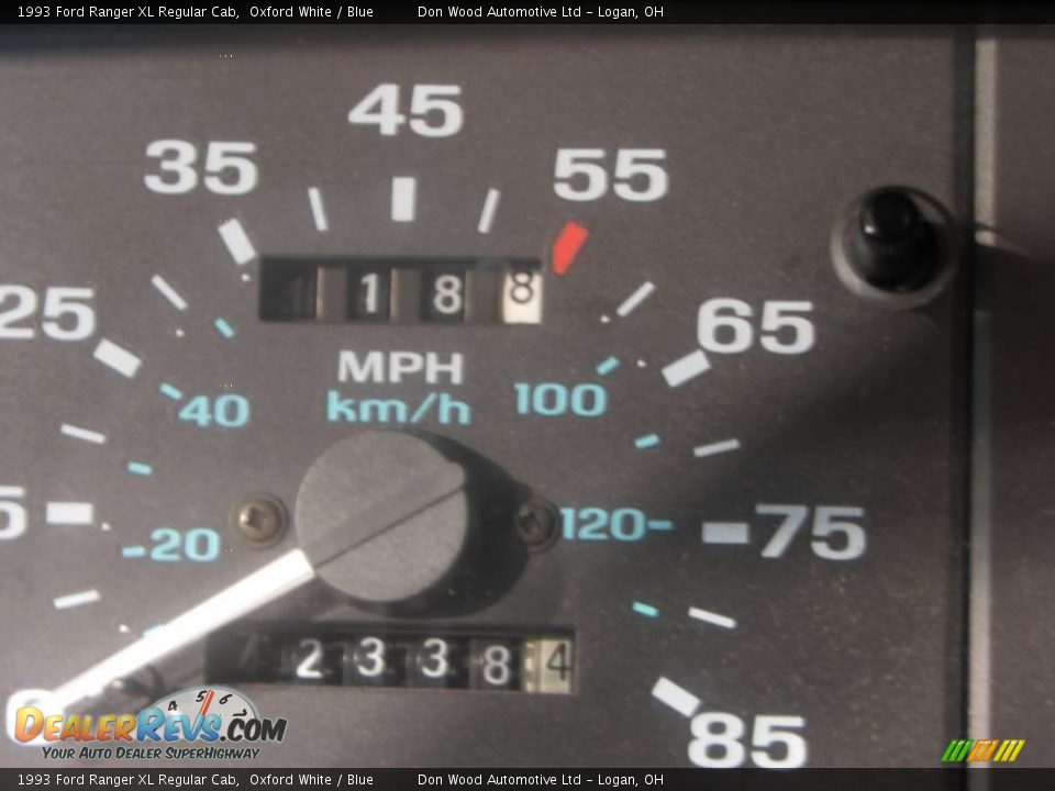 1993 Ford Ranger XL Regular Cab Oxford White / Blue Photo #15