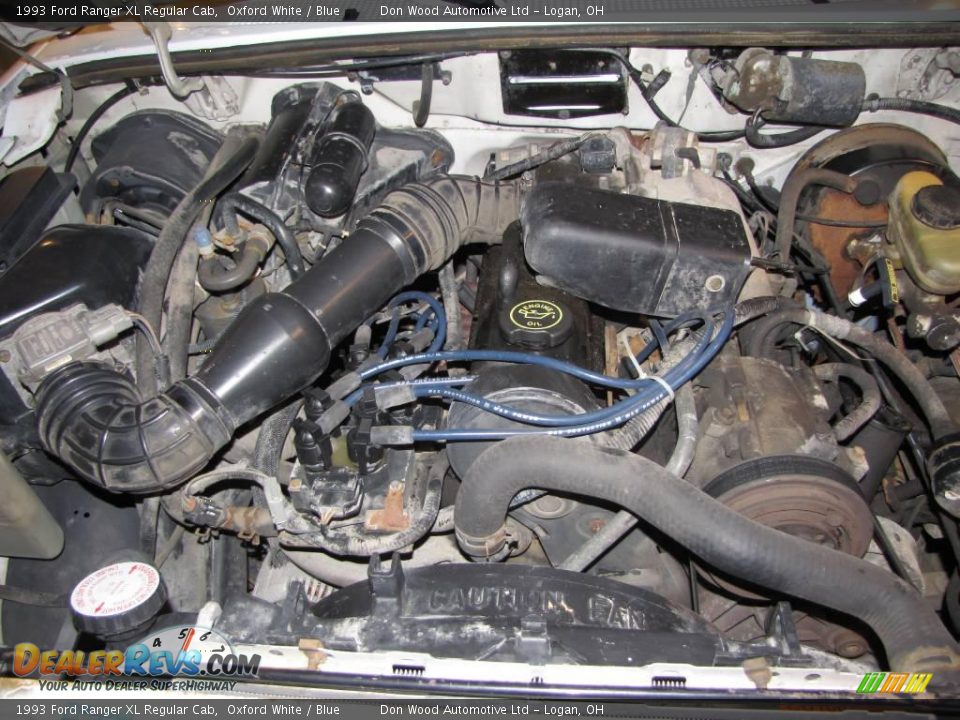 1993 Ford Ranger XL Regular Cab Oxford White / Blue Photo #18
