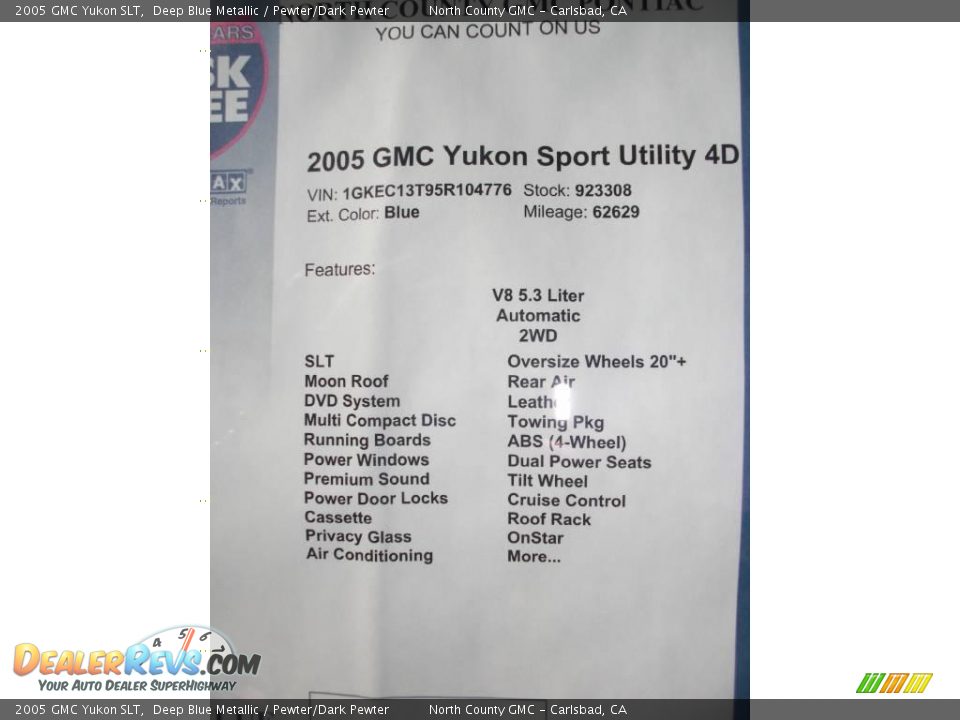 2005 GMC Yukon SLT Deep Blue Metallic / Pewter/Dark Pewter Photo #5