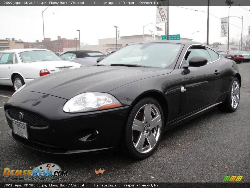 2009 Jaguar XK XK8 Coupe Ebony Black / Charcoal Photo #1