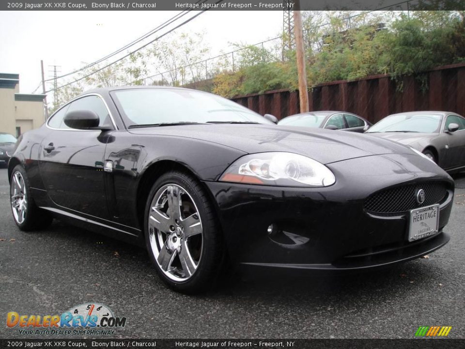2009 Jaguar XK XK8 Coupe Ebony Black / Charcoal Photo #8