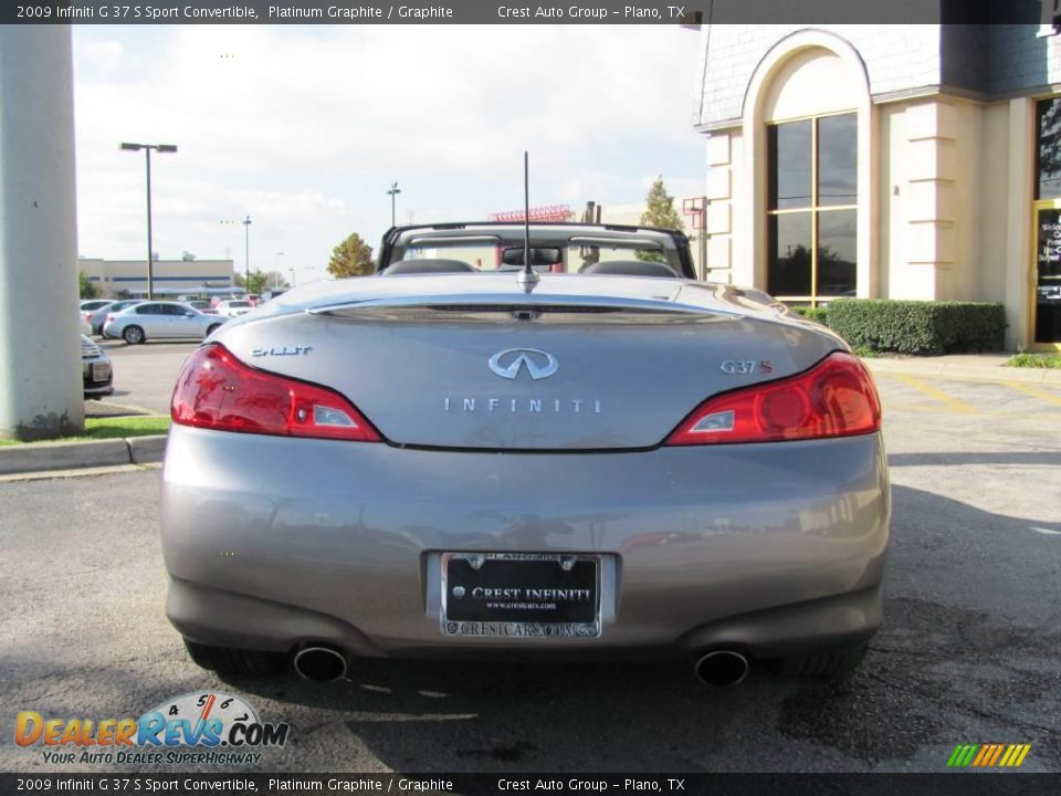 2009 Infiniti G 37 S Sport Convertible Platinum Graphite / Graphite Photo #6