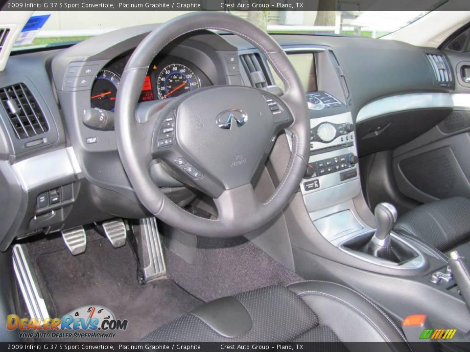 2009 Infiniti G 37 S Sport Convertible Platinum Graphite / Graphite Photo #15