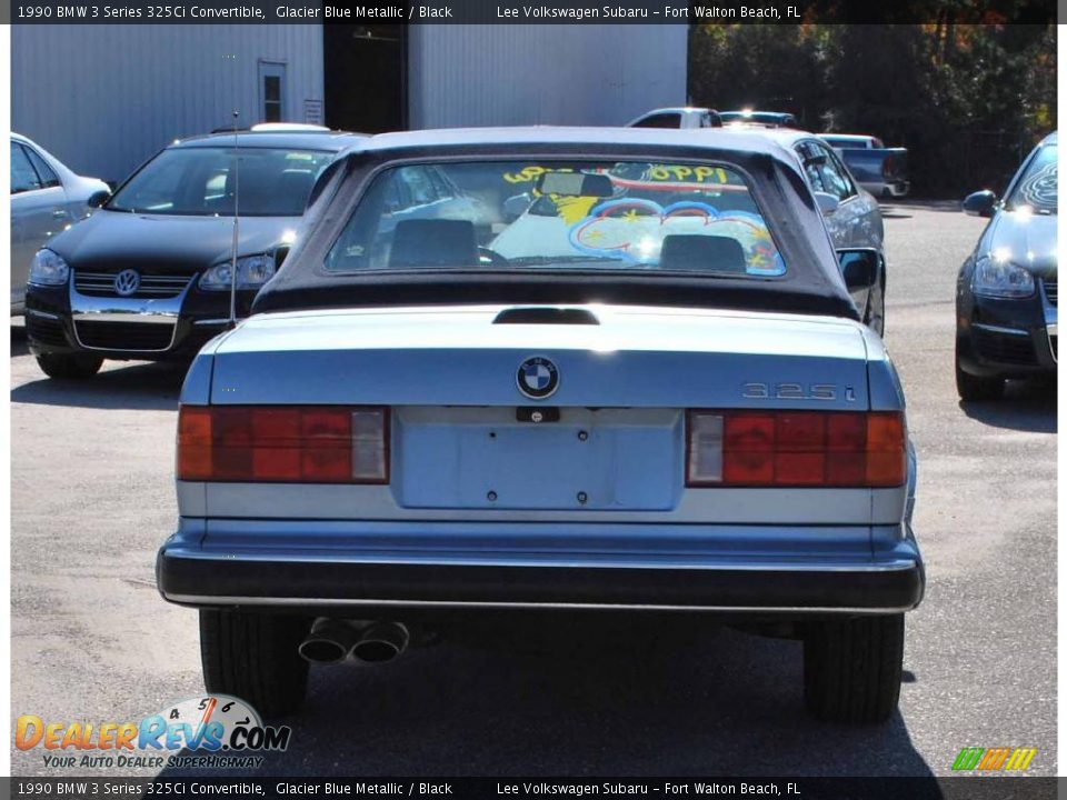 1990 BMW 3 Series 325Ci Convertible Glacier Blue Metallic / Black Photo #4