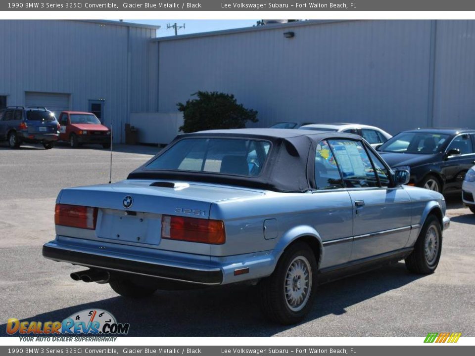 1990 BMW 3 Series 325Ci Convertible Glacier Blue Metallic / Black Photo #5