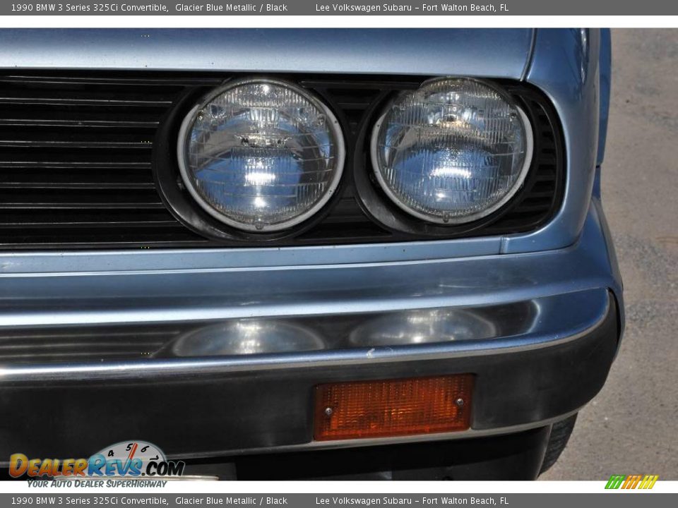 1990 BMW 3 Series 325Ci Convertible Glacier Blue Metallic / Black Photo #9